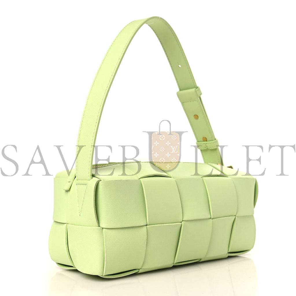 BOTTEGA VENETA LAMBSKIN MAXI INTRECCIATO SMALL BRICK CASSETTE BAG FENNEL (23*10*10cm) BOTTEGA VENETA LAMBSKIN MAXI INTRECCIATO SMALL BRICK CASSETTE BAG FENNEL (23*10*10cm)