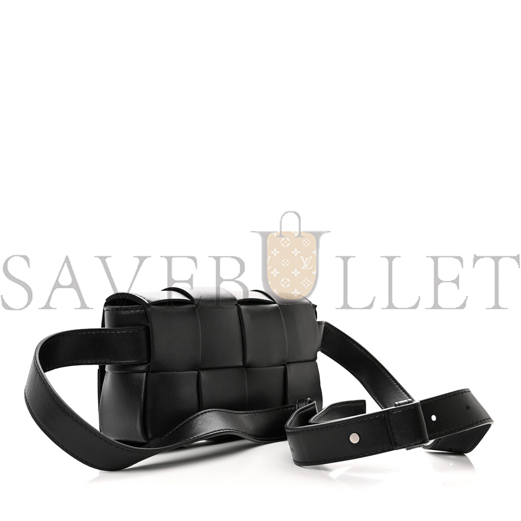 BOTTEGA VENETA NAPPA MAXI INTRECCIO THE BELT CASSETTE BAG BLACK (18*5*10cm) BOTTEGA VENETA NAPPA MAXI INTRECCIO THE BELT CASSETTE BAG BLACK (18*5*10cm)