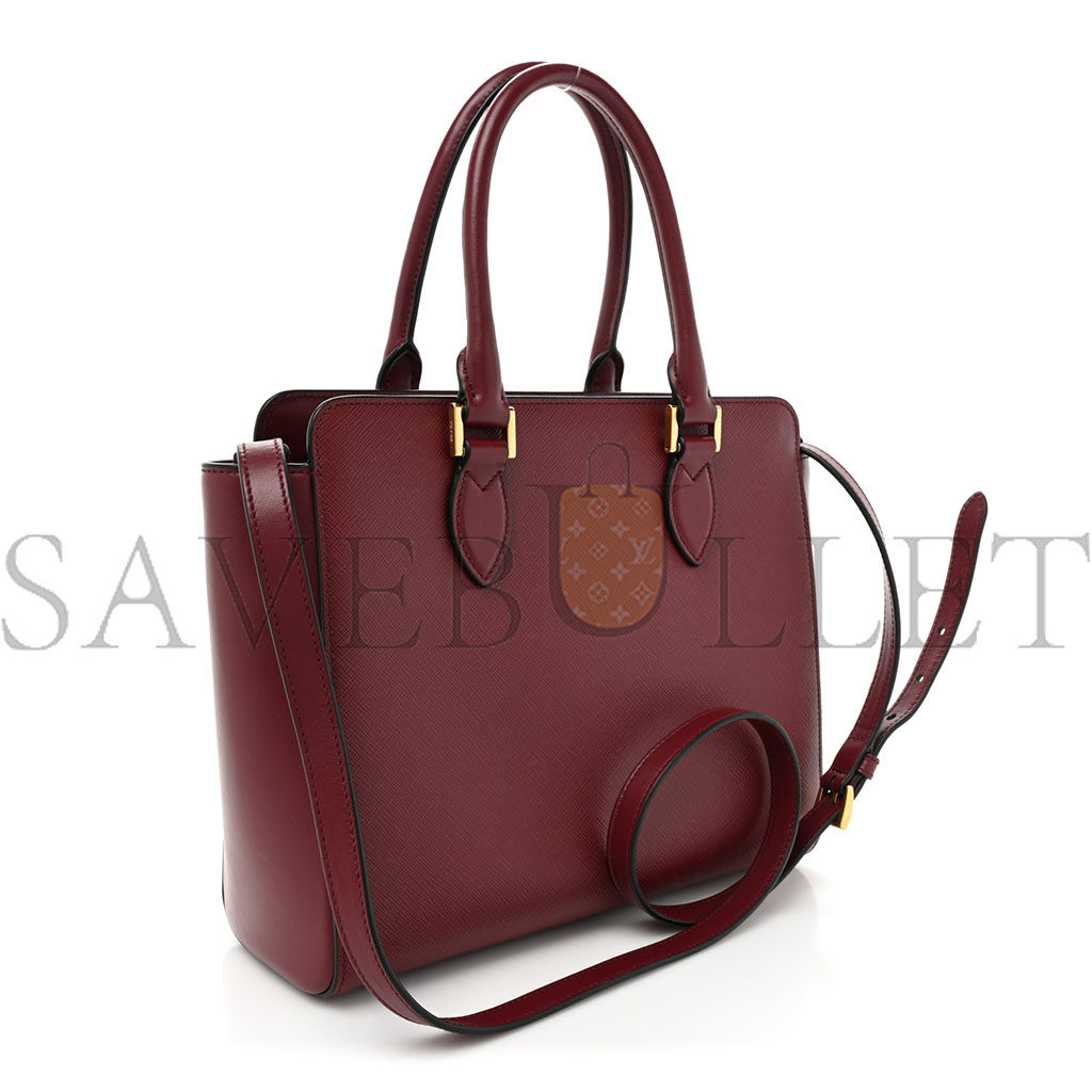 PRADA SAFFIANO SOFT CALFSKIN TOTE CERISE (26*23*10cm)