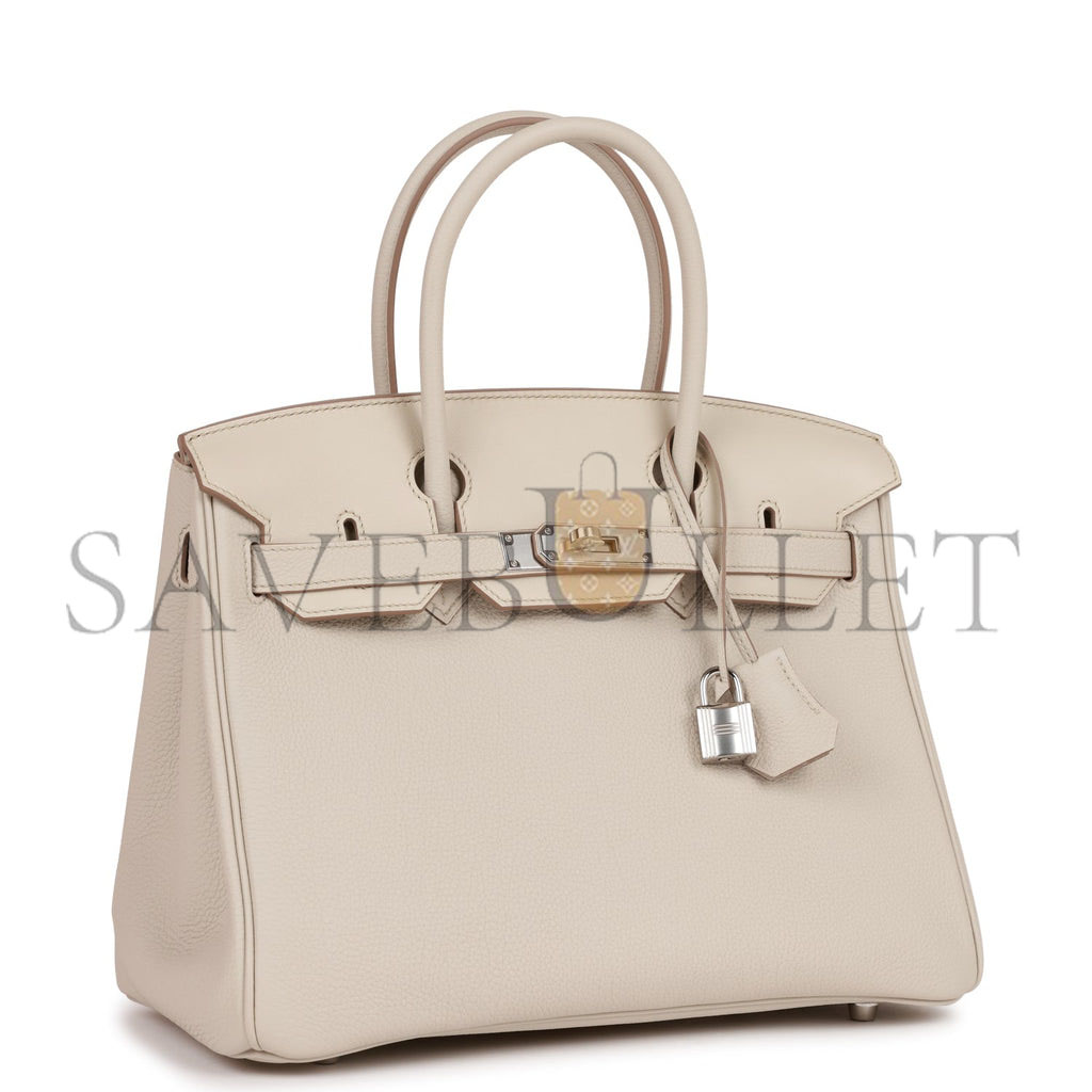 HERMES 3 EN 1 BIRKIN 30 BETON TOGO AND SWIFT PALLADIUM HARDWARE  (30cm)