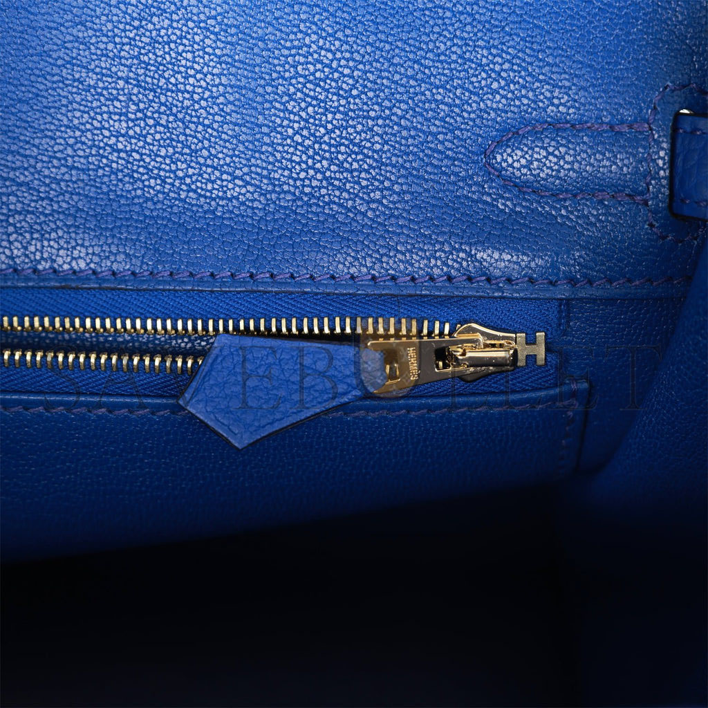 HERMES BIRKIN 25 BLEU ROYAL TOGO GOLD HARDWARE HANDMADE  (25cm)