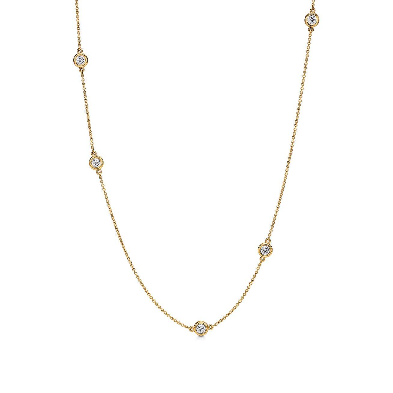 TIFFANY  ELSA PERETTI® DIAMONDS BY THE YARD® SPRINKLE NECKLACE IN YELLOW GOLD