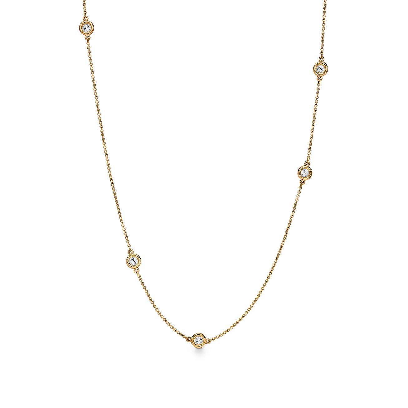 TIFFANY  ELSA PERETTI® DIAMONDS BY THE YARD® SPRINKLE NECKLACE IN YELLOW GOLD