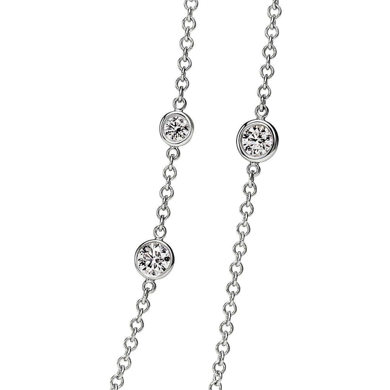 TIFFANY  ELSA PERETTI® DIAMONDS BY THE YARD® SPRINKLE NECKLACE IN PLATINUM WITH DIAMONDS