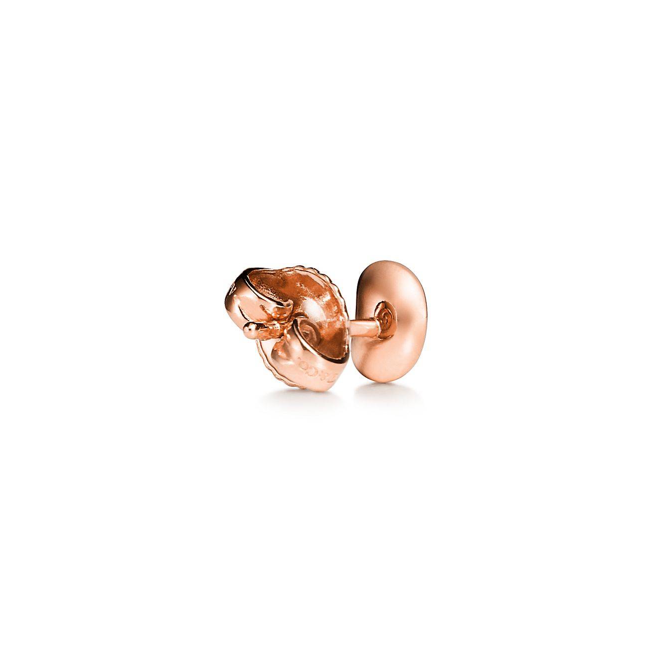 TIFFANY ELSA PERETTI® BEAN® DESIGN EARRINGS IN ROSE GOLD, 9 MM