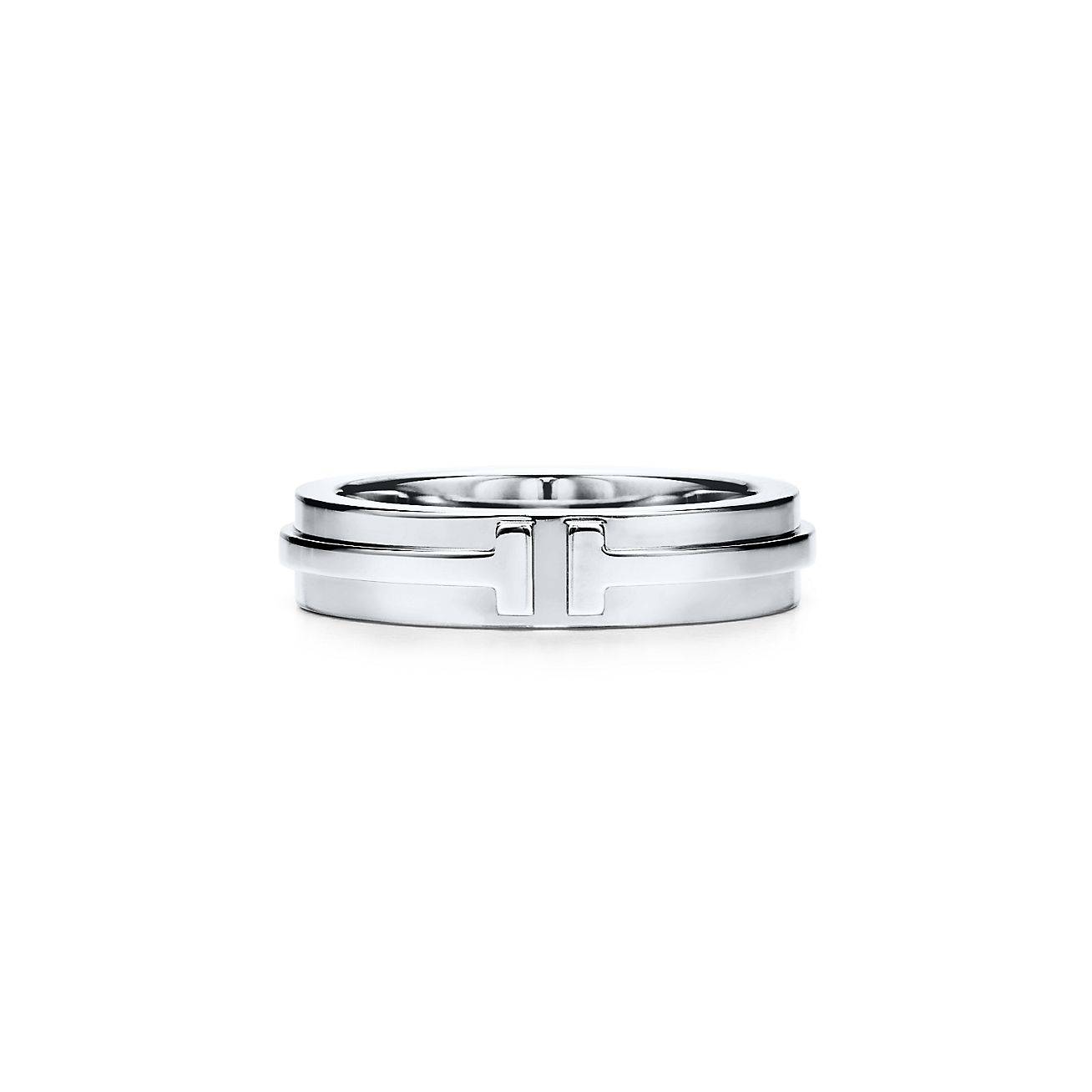 Tiffany T Narrow Ring in 18k White Gold