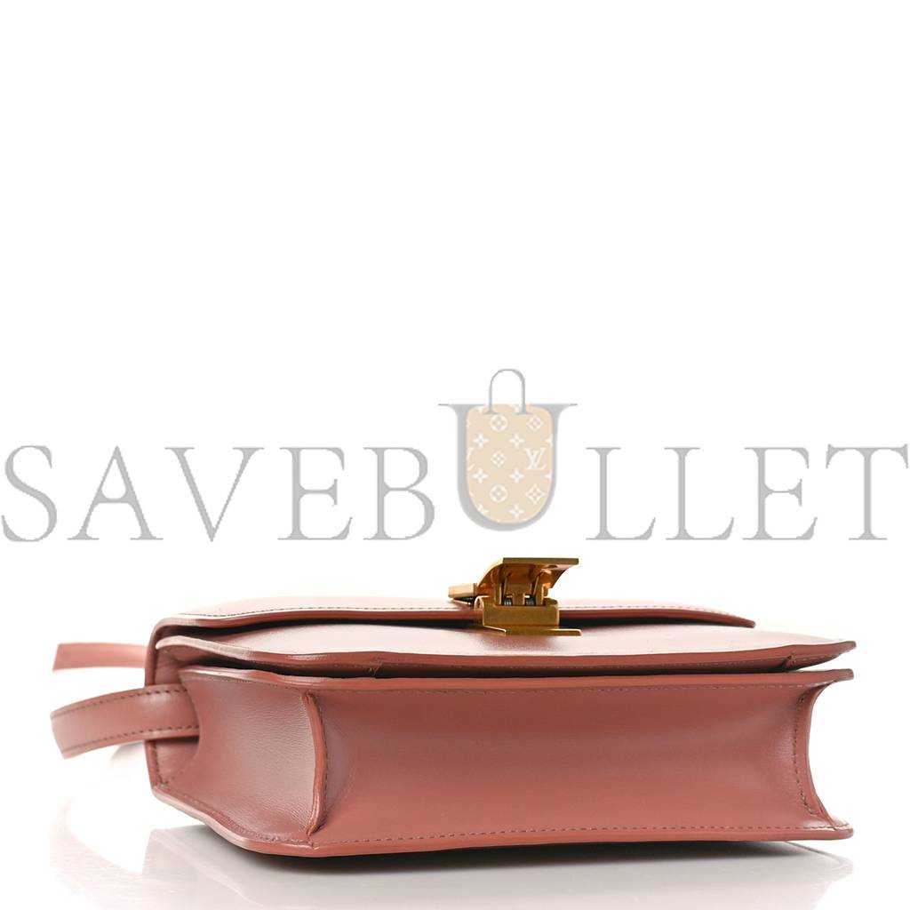 CELINE BOX CALFSKIN TEEN CLASSIC BOX FLAP BAG ANTIQUE ROSE (18*15*6cm)