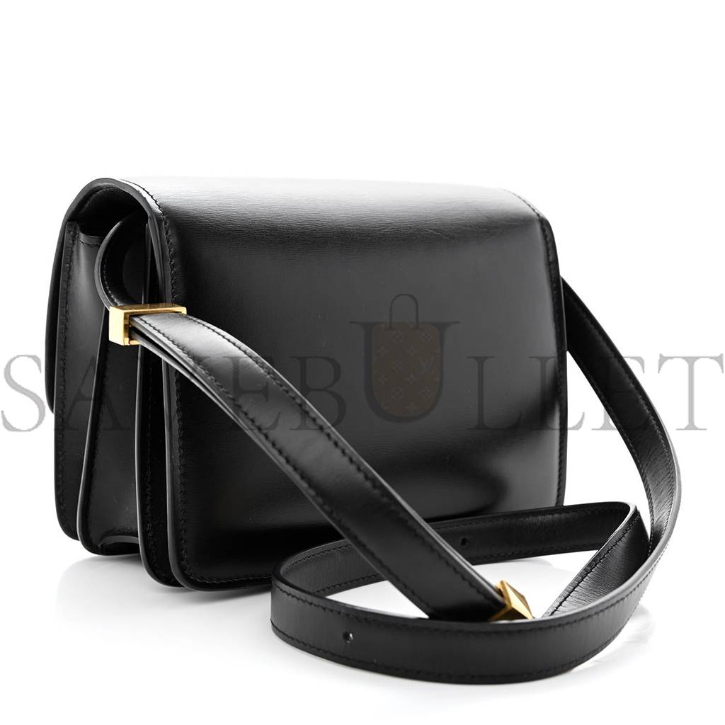 CELINE BOX CALFSKIN SMALL CLASSIC BOX FLAP BAG BLACK (17*13*8cm)